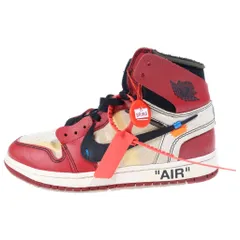NIKE (ナイキ) ×OFF-WHITE THE 10 AIR JORDAN 1 CHICAGO オフホワイト ザテン エアジョーダンシカゴ ハイカットスニーカー ホワイト/レッド US8/26cm AA3834-101のサムネイル