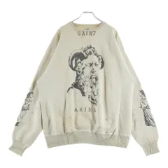 SAINT MICHAEL セントマイケル 23AW ARS_CREW SWEAT MR ARIES アリエス プリント クルーネックスウェットトレーナー グレー SM-A23-0000-C02 SAINT MICHAEL (セントマイケル) 23AW ARS_CREW SWEAT MR ARIES