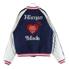 HUMAN MADE (ヒューマンメイド) 22SS ×Verdy VICK YOKOSUKA JACKET ロゴ刺繍 リバーシブル スカジャン ネイビーのサムネイル
