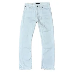 NUDIE JEANS LEAN DEAN ホワイト W27 スリム テーパードデニム メンズS ヌーディージーンズ