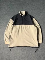 00s NIKE ハーフジップアップ フリース プルオーバー (105-110)