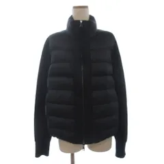 モンクレール MONCLER MAGLIONE カーディガン ダウンジャケット ブルゾン フルジップ ニット 切替 D20939487500 黒 ブラック L