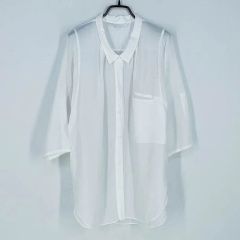 シールームリン フレンチスリーブ シアー シャツ ブラウス チュニック 