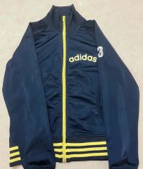 00s adidas トラックジャケット 紺×黄 ナンバリング 3 ハイネック