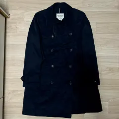 Tommy Hilfiger トミーヒルフィガー NEW YORK ネイビー Vネック トレンチ コート L/100のサムネイル