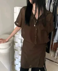 シースルー半袖シャツ