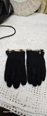 ブラック メンズ CHECK ウール 手袋