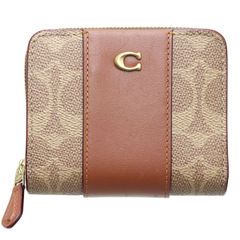 COACH ビルフォールドウォレットカラーブロックシグネチャーキャンパス