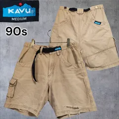 90s カブー キャンバス ダック ショーツ 短パン ワーク アウトドア キャンプ ベージュ KAVU 90s Vintage Canvas Duck Work Shorts Outdoor Cargo Khaki Beige Men Lサイズ相当のサムネイル