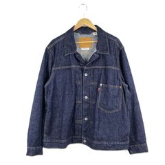 美品 リーバイス 1st デニムジャケット Gジャン 濃紺 インディゴ M 赤