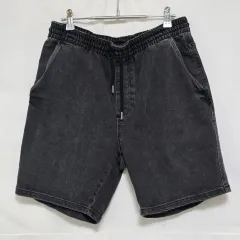 H&M ブラックデニム ISTJ VENDING MACHINE Ver. デニム ハーフパンツ 男 30-32インチ 0630