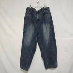 ウィメンズ ポケット バルーンフィット ウォッシュ デニムパンツ 남38-40インチ 0630