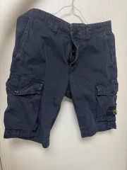 STONE ISLAND カーゴショーツ パンツ ネイビーW31 ガーメントダイ