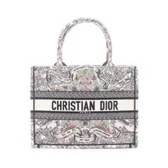 ディオール Dior トートバッグ BOOK TOTE ブックトート ミディアム ブラック/マルチ キャンバス ブックトート ミディアム レディース Used A