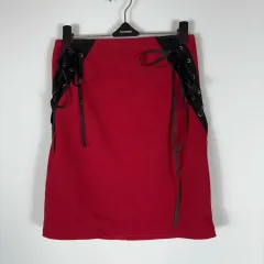 ブラックLEE レッド ストレッチスカート