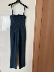 JILL STUART インディゴデニム ビスチェ ノースリーブ オールインワン サスペンダー パンツ リゾートスタイル 旅行のサムネイル