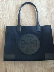 美品】トリーバーチ エラ トートバッグ ナイロン レザー 肩掛け A4可