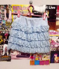 lilLilly チュールレイヤードスウェットミニスカート BLUE - メルカリ