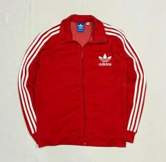 【人気カラー‼️】 ファイヤーバード ジャージ M 赤 白 刺繍 古着 人気カラー‼️】adidas ファイヤーバード ジャージ M 赤 白 刺繍 古着