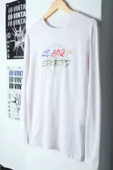 le coq sportif 長袖Tシャツ 機能性 白 ロゴ-13BFE