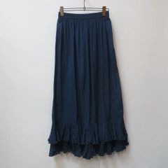 美品✨ハウスオブロータス 刺繍ロングスカート スモッキング インド綿