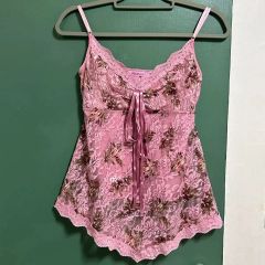 MARS 新品タグ付 武藤静香 ゼブラ×薔薇柄 バックリボン レースキャミ