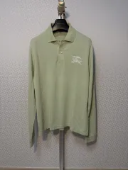 バーバリー オックスフォード 長袖 ポロシャツ ビックロゴ PK ピケ ポロシャツ カラーTシャツ