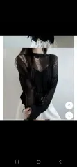 エイブリー メッシュ ダメージ クロップド ニット