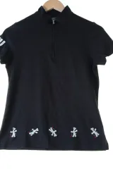 W(M) エムユースポーツ 半袖 KARA Tシャツ ゴルフ 黒 機能性-139BB