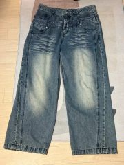 SKYJeans デニム ハーフパンツ7部丈 8部丈 SK8 スケーターY2K - メルカリ