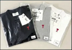 アミ 半袖 カラーTシャツ