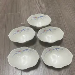 【230971】 香蘭社　舟形小鉢　5個セット　食器　花柄　小皿　キッチン マルチカラー