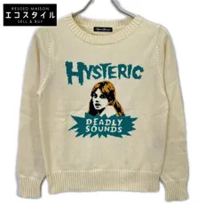 HYSTERIC GLAMOUR ヒステリックグラマー 0163NS24 ｱｲﾎﾞﾘｰ DEADLY SOUNDS 編込 ﾌﾟﾙｵｰﾊﾞｰ