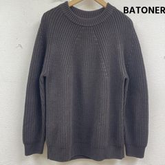 バトナー 両畔コマンドライナージップアップニット カーディガン