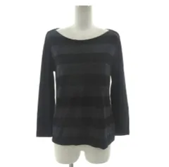 B&Y ユナイテッドアローズ BEAUTY&YOUTH ビューティー&ユース ウールボーダーニット 1612-2225-2636 ボートネック 長袖 日本製 ブラック 黒 グレー