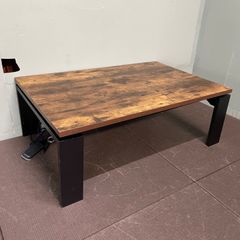 ブラウン木製長方形テーブル - メルカリ