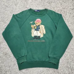 90s ヴィンテージ ポロラルフローレン ポロベア スウェット M グリーン