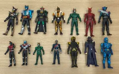 ★【14体セット】仮面ライダー 戦隊シリーズ ソフビ フィギュア まとめ売り 全高約16cm前後 アギト 電王 キバ 龍騎 ゲキレンジャー 当時物