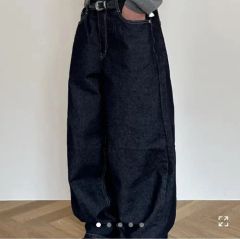 レイトリー チェーンステッチ 綿麻デニム カーゴパンツ 濃紺 - メルカリ