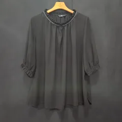 RENOMA レノマ フリルネック シフォン ブラウス レディース FREEのサムネイル