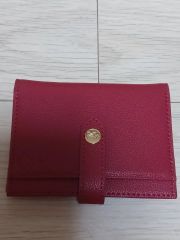 牛革薄くて小さい長財布 ワイン レッド 日本製 おこし金具 - メルカリ