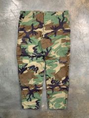 米軍実物 ミリタリー ダブルニー カーゴパンツ 迷彩 ウッドランドS