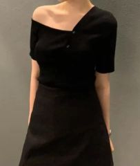 lovan diagonal button knit オフショル トップス - メルカリ