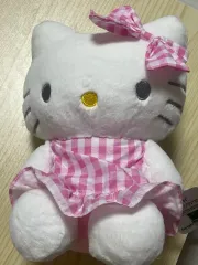 チェック柄ワンピース ハローキティ ぬいぐるみ