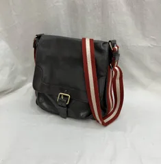 BALLY バリート レTITAN タイタン インスポッティング ショルダーバッグ ダークブラウン 茶色 レザー ストライプ