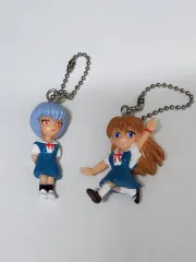 :3 エヴァンゲリオン 古典 レイ アスカ キーホルダー
