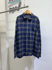 90s EURO ダブルフラップ ギンガムチェックシャツ ヴィンテージ古着