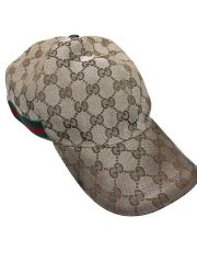 GUCCI GGキャンバス キャップ シルバーロゴプレート モノグラム S