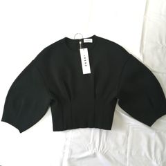 【タグ付き】COUDRE｜金子綾｜タックスリーブトップス｜ブラック｜日本製 タグ付き】COUDRE｜金子綾｜タックスリーブトップス｜ブラック｜日本製