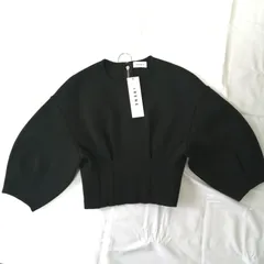 美品　IRENE　アイレネ　バルーンスリーブ　トップス　ニット　厚手　ブラック　サイズ36　19S81003　395のサムネイル